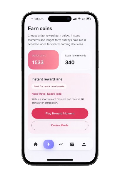 Black iPhone 17 Pro Max reward lane screen